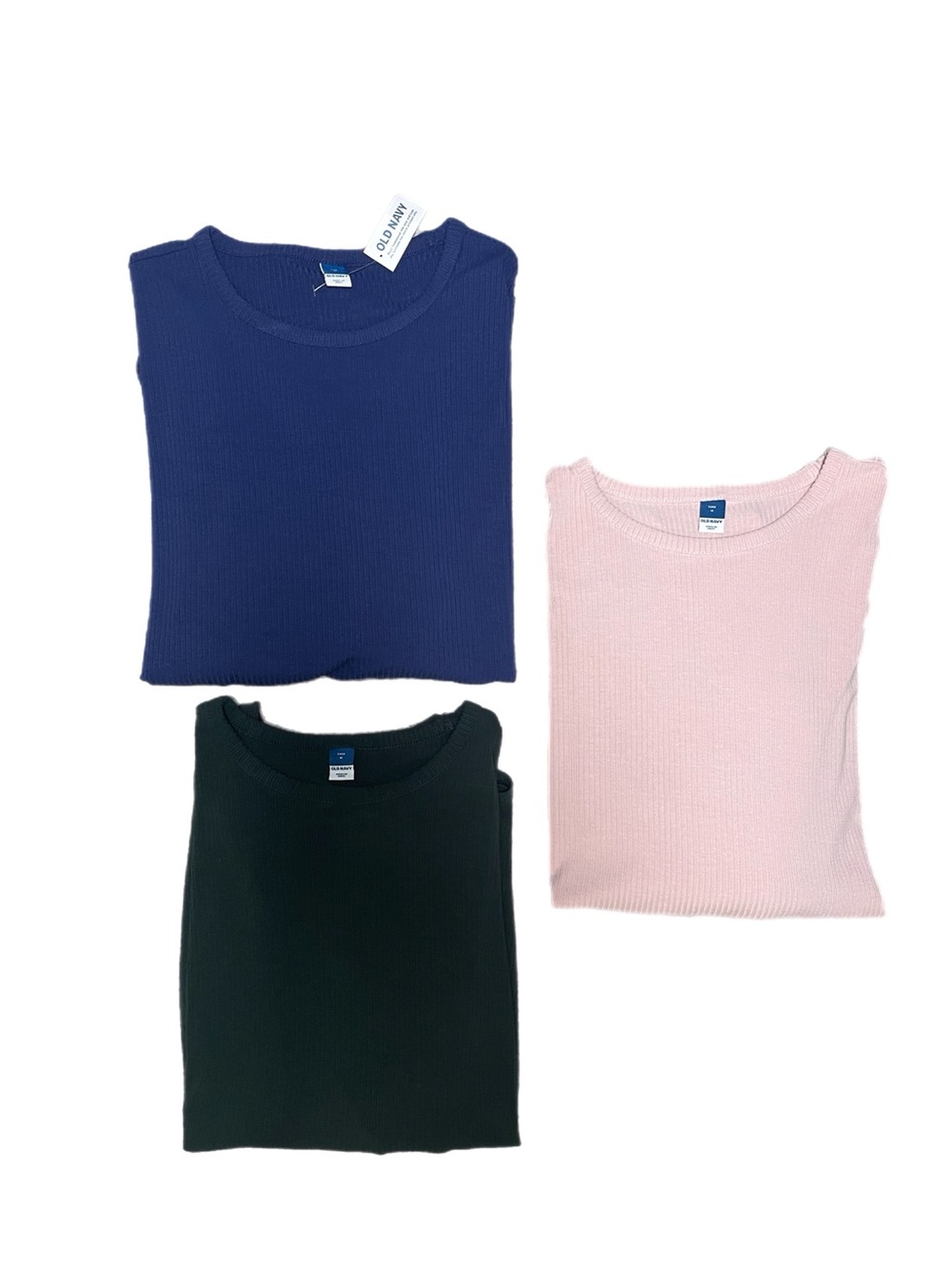 NWT - Bundle of THREE Old Navy Rib-Knit Tunic Luxe Long Sleeve Shirts